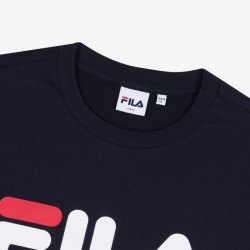 Fila Linear Logo - Miesten Poolopaita - Laivastonsininen | FI-46312